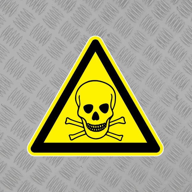 Toxic Material Hazard Symbol Label (Creator Uploaded)