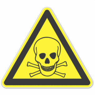 Toxic Material Hazard Symbol Label