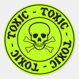 Toxic Skull and Crossbones Sticker