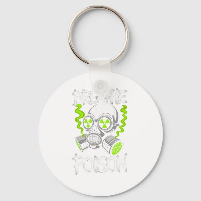 Toxic Skull Drifter Sticker  Keychain (Front)