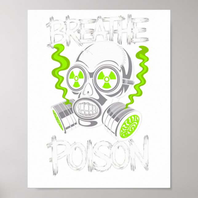 Toxic Skull Drifter Sticker  Poster (Front)
