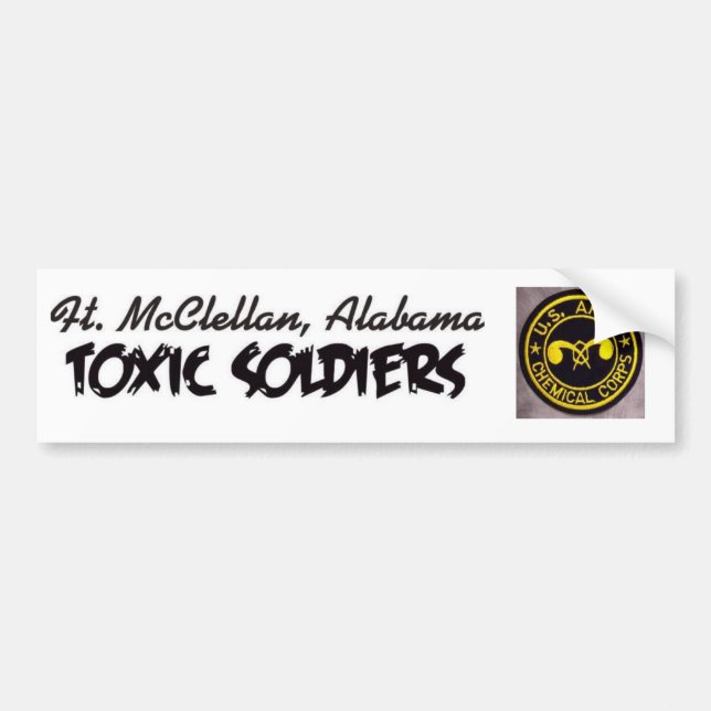 toxic soldiers bumper sticker chemical corp versio (Front)