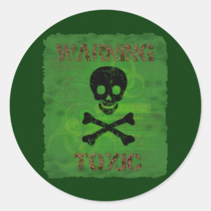 Toxic Warning Sticker