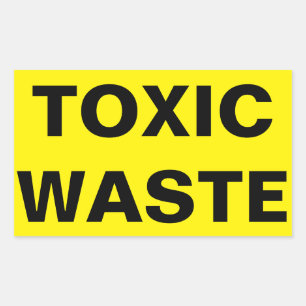 Toxic Waste Sign Sticker