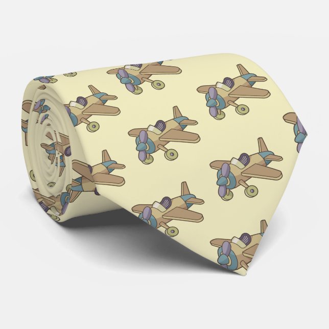 Toy Airplane Tie (Rolled)