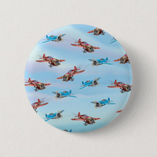 Toy Airplanes 2 Inch Round Button