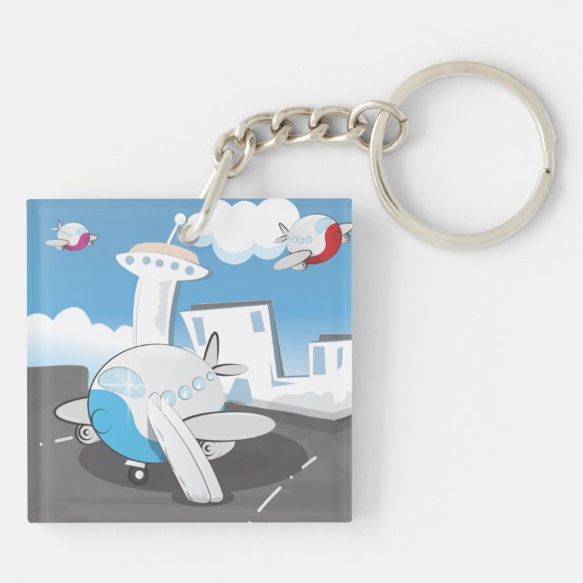 Toy Airplanes Keychain (Back)