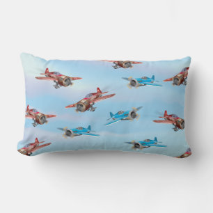 Toy Airplanes Lumbar Pillow