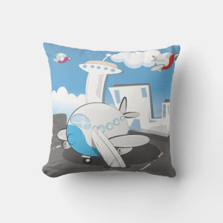 Toy Airplanes Throw Pillow