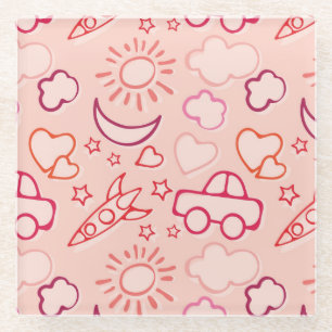 toy background glass coaster