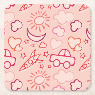 toy background square paper coaster