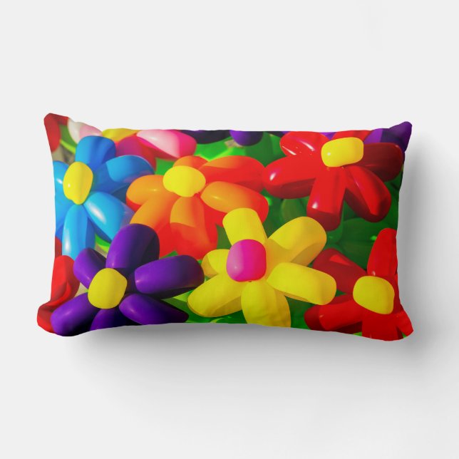 Toy Balloon Flowers Lumbar Pillow (Front)