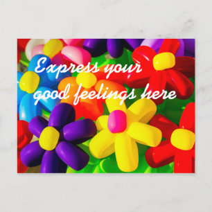 Toy Balloon Flowers Postcard