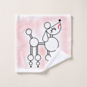 Toy Blanc Poodle Laver serviette Flannel