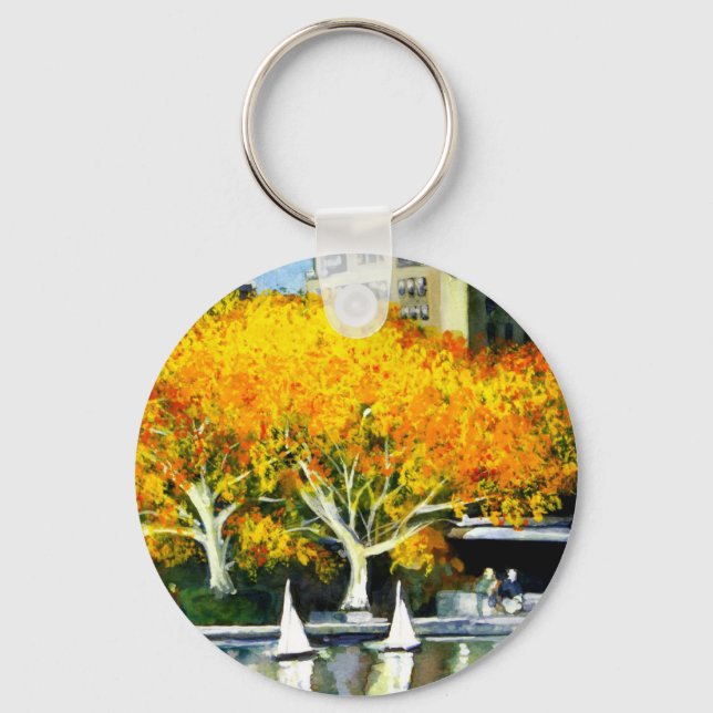 Toy Boats in the Park Key Chain (Front)