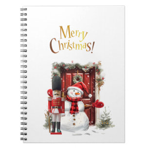 Toy British Soldier Bearskin hat and Snowman Notebook