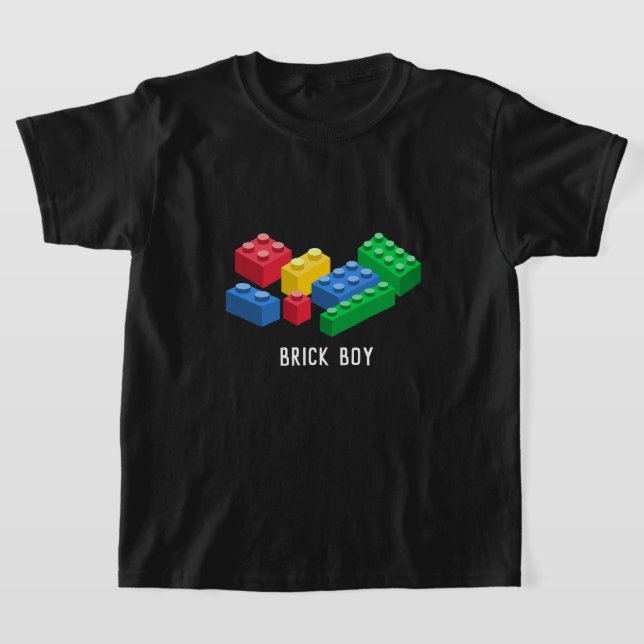Toy building bricks colourful kids T-Shirt (Laydown)