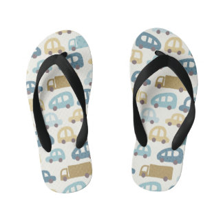 Toy Cars & Trucks | Dusty Blue Beig Kid's Flip Flops