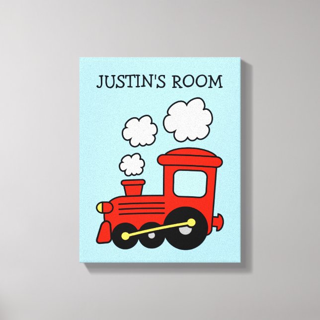 Toy choo choo train garçon's nursery art toile imp (Recto)