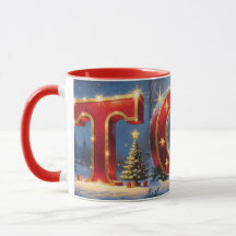 TOY Christmas Mug - Festive Holiday Coffee Mug wit