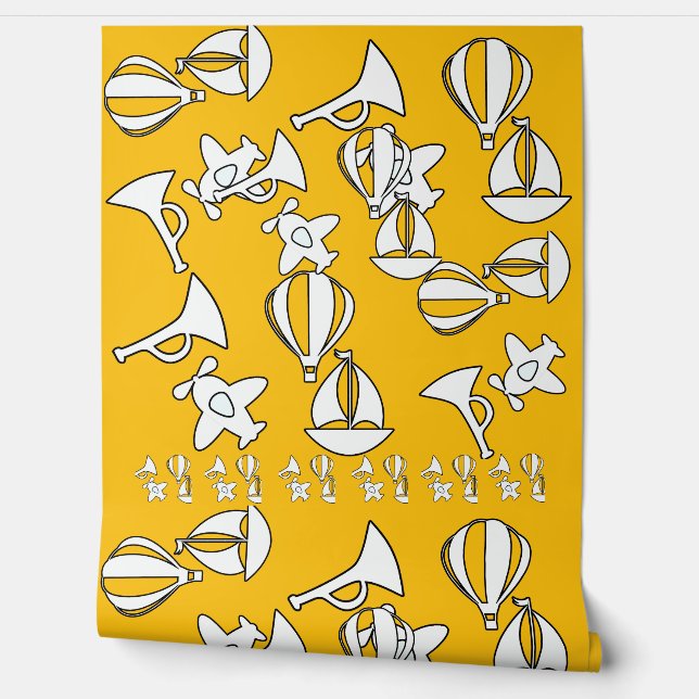 Toy Collection Kids Yellow       Wallpaper (Unrolling)