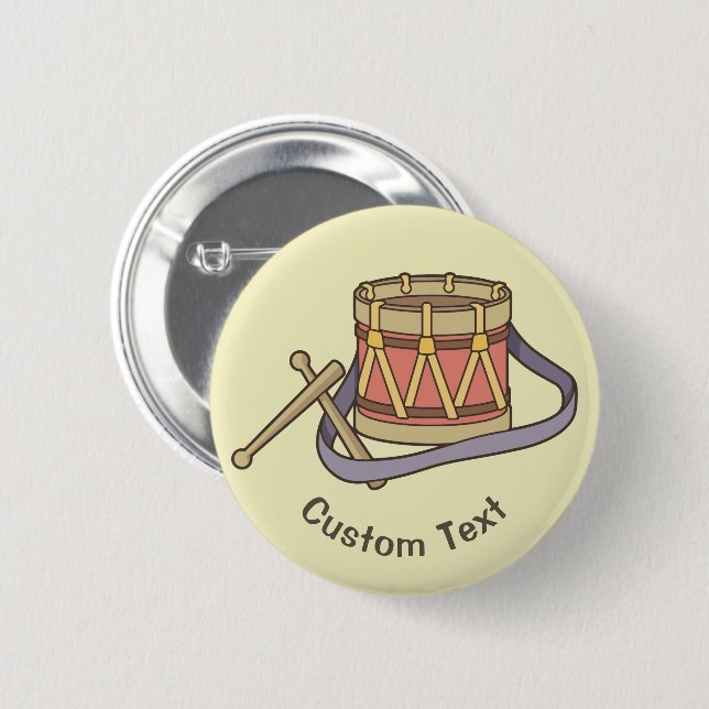 Toy Drum 2 Inch Round Button (Front & Back)