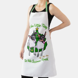 Toy Fox Terrier Christmas Apron