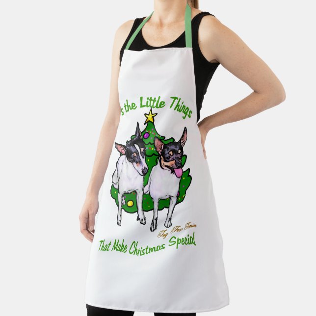 Toy Fox Terrier Christmas Apron (Insitu)