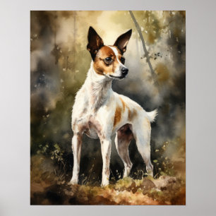 Toy Fox Terrier Dog Art Imprimer Poster