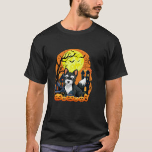 Toy Fox Terrier Dog With Pumpkin Funny Scary Hallo T-Shirt