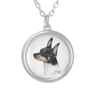 Toy Fox Terrier Fine Art Necklace