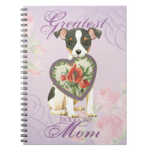 Toy Fox Terrier Heart Mom Notebook