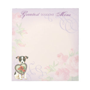Toy Fox Terrier Heart Mom Notepad