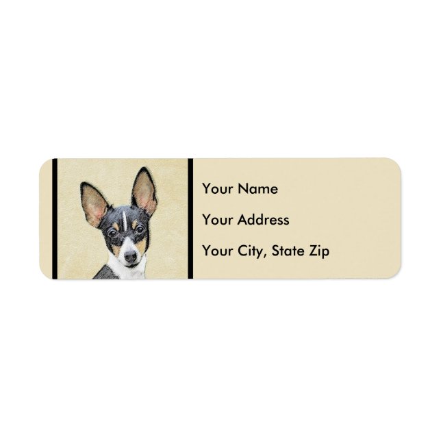 Toy Fox Terrier Painting - Cute Original Dog Art (Front)
