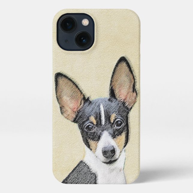 Toy Fox Terrier Painting - Cute Original Dog Art iPhone Case (Back)