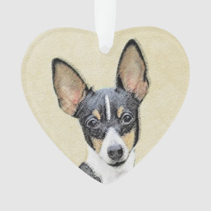 Toy Fox Terrier Painting - Cute Original Dog Art Ornament