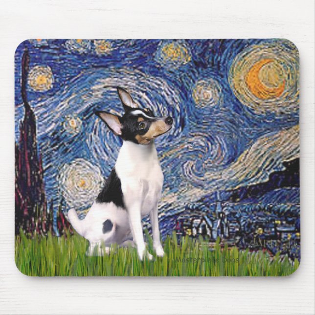 Toy Fox Terrier - Starry Night Mouse Pad (Front)