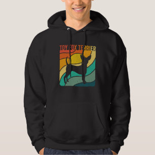 Toy Fox Terrier Vintage Retro Dog Mum Dad Hoodie