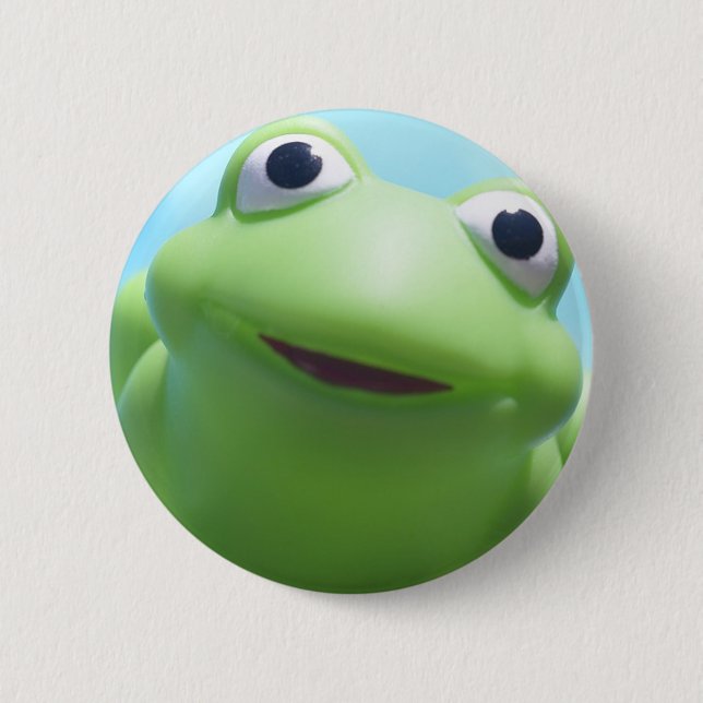 Toy Frog Close-Up 2 Inch Round Button (Front)