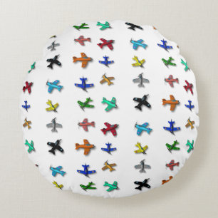 Toy Planes Round Pillow