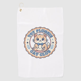 Toy Plushie Cat Cute Cat T-Shirt Design - Toy Plus Golf Towel