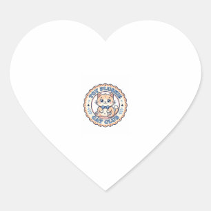 Toy Plushie Cat Cute Cat T-Shirt Design - Toy Plus Heart Sticker