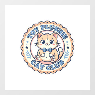 Toy Plushie Cat Cute Cat T-Shirt Design - Toy Plus Window Cling