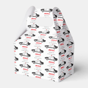 Toy Police Car Custom Name Kids Birthday Favor Box