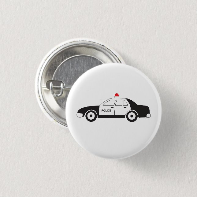 Toy Police Car Design 1 Inch Round Button (Front & Back)