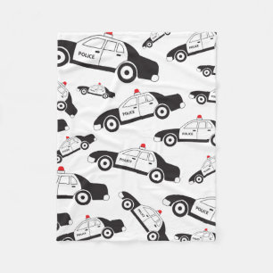 Toy Police Car Design Fleece Blanket