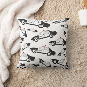 Toy Police Car Design Throw Pillow