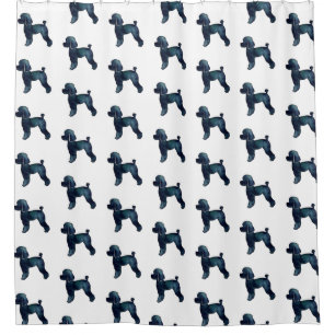 Toy Poodle Black Watercolor Silhouette