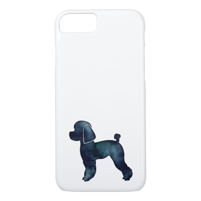 Toy Poodle Black Watercolor Silhouette Case-Mate iPhone Case (Back)