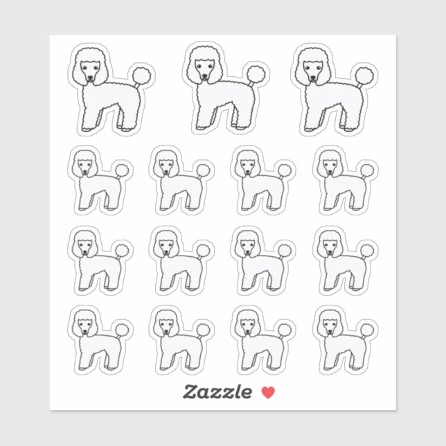 Toy Poodle Cute Cartoon Dogs (Sheet)